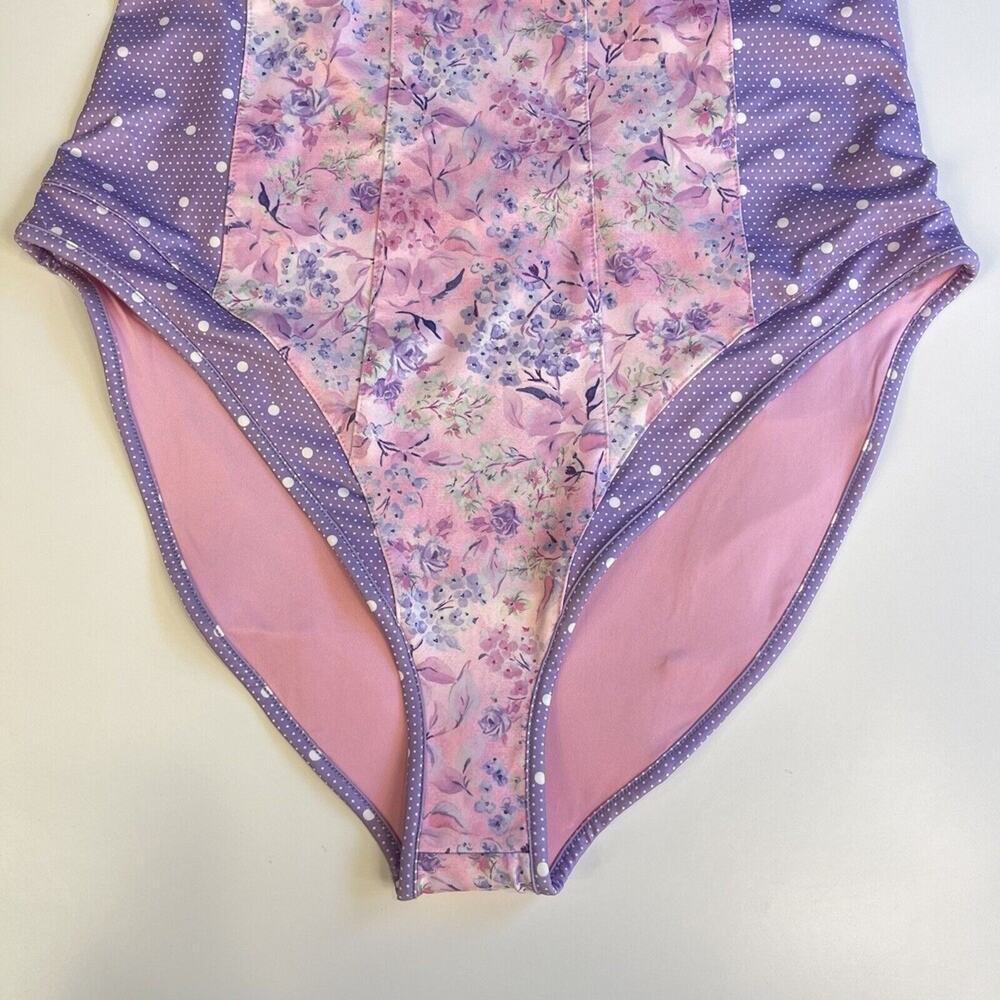 LoveShackFancy Lavender Floral One Piece Swimsuit - Picture 4 of 10